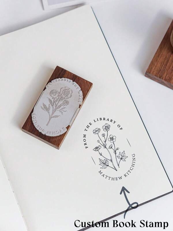 Personalized Library Stamp | Ex Libris Bookplate Stamp | Custom Library Mark | Vintage Bookplate | Personalized Book Stamp Back To School,Back To School,School Supplies