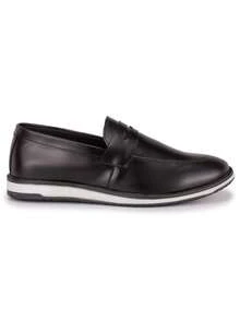 Formal Loafer Sport Thin Casual Elegant Modern Moccasin Shoe - 黑色 - 查看 5