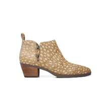 Vionic Cecily H7729L3 Boots Women's 5 Brown Deer Print Calf Hair Booties JOBB545