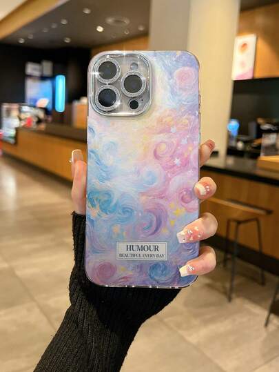 Ốp lưng điện thoại họa tiết mây nhiều màu sắc, cá nhân hóa, tương thích với iPhone 16 Pro Max, 15/14 Plus, 13, 12, 11.