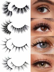 48 Pairs Of Ultra Large Capacity False Eyelashes, Naturally Slender, Soft, And Lightweight. False Eyelashes Are Naturally Reusable And Suitable For All Occasions. Comic Eyelashes Are Suitable For Wearing In All Occasions - Mi tự nhiên - Xem 5