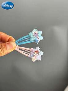 5pcs Disney Officially Licensed Frozen Anna And Elsa Colorful Cartoon Clip Hair Fashion Hair Clips Sweet And Cute Hair Clips Simple Hair Clip For Women Holiday Gift Daily Dress Up Hairpin Hair Accessories High-Value Headwear, Ideal Choice For Gifts