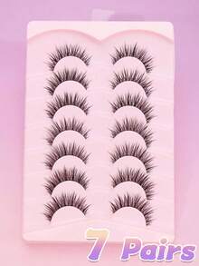 10/7/1对 女生必备假睫毛。多款假睫毛，透明茎，3D自然睫毛，睫毛膏 ... - 自然纖長款 - 查看 9