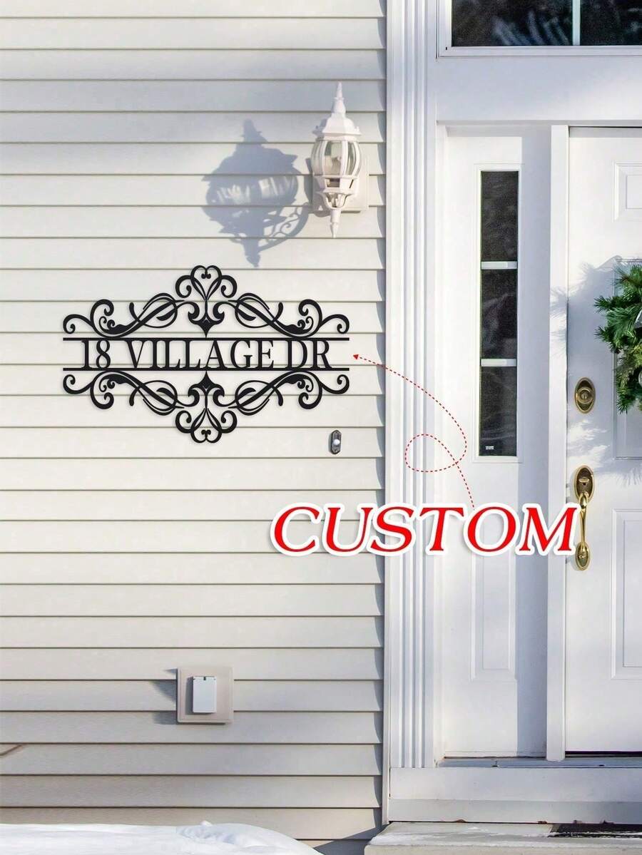 Personalized Metal Name Sign - Monogrammed Family Surname Plaque - Decorative Metal Art For Housewarming, Wedding Gift - Outdoor Metal Wall Art - Artisan Crafted, Elegant Design