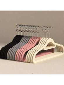 100 Pack Velvet Velvet Clothes Hangers | No-Mark Space-Saving Closet Organizers | Durable Plastic Hangers For Bedroom, Bathroom, Office, Dorm & Home Storage
