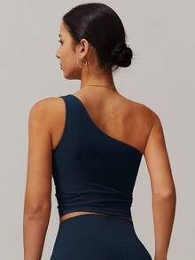 MASKERT Women's Top, Sports Top, Camisole Top, High Elasticity Sports Top, Home Commuting Top, Skin Friendly And Comfortable To Wear Summer - Navy Blue - View 3