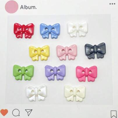15pcs/30pcs Colorful Cute Y2K Bow Decor Buttons, Children's Clothing Decoration Buttons, Doll Clothes Decoration Buttons, Pet Clothes DIY Materials, Socks Pants T-Shirt DIY Decoration, Bag Cute DIY Decoration Logo, Children's Drawing DIY Decoration, Hair Clip Hair Band DIY Materials