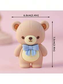 1 件可爱熊蛋糕装饰，蓝色蝴蝶结熊蛋糕装饰，彩虹条纹拱门蓝色礼盒蓝色星云蛋糕装饰，适合洗礼生日派对蛋糕装饰，适合性别揭晓派对蛋糕装饰，迎婴派对蛋糕装饰 - 藍色 - 查看 12