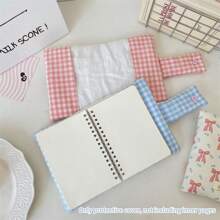 Handmade Fabric Bow Book Cover, Notebook/Journal Protective Sleeve, Student Gift (Excluding Inner Pages) - Multicolor - View 10