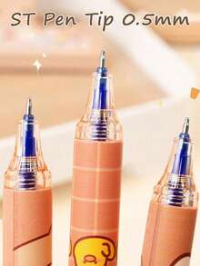 1pc/3pcs/6pcs Cute Cartoon Capybara Erasable Gel Pens, Random Pattern, Office/School Writing Gift Box Pens, Student Stationery Small Prize, Smooth Writing Quick-Drying, Daily Calligraphy Pen Tip, Learning Supplies, Birthday, Holiday, Party Gift, Capybara, Cute Stationery, Back To School - Multicolor - View 6