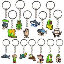 Set de 15 llaveros con temática de personajes de dibujos animados con mosquetón, regalo para fans de películas, amantes de Geta, cumpleaños, San Valentín, Navidad, fiestas de Halloween - Multicolor - Ver 1