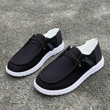 Giày bệt vải canvas mũi tròn chống trượt thoải mái nhẹ cho nữ - màu đen - Xem 6