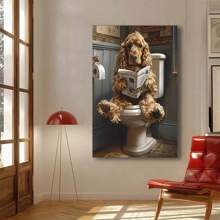 Framed [1pc Funny Cocker Spaniel] Funny Dog Cocker Spaniel 1pc Framed Canvas Print | Bathroom Decor, Wall Hanging Artwork For Home, Bedroom, Kitchen, Living Room, Cafe, Office, Wall Art Decor, Cocker Spaniel Gifts,Room Decor. - Framed(框架) - 查看 4