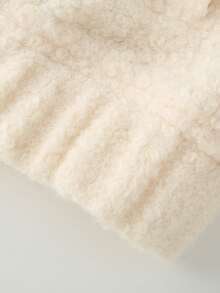 Women's 2025 Winter Fashion Casual Turndown Collar Long Sleeve Faux Fur Wool Blend Coat Jacket