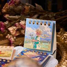 1pc 2026 Mini Calendar, Portable Prince Character Desk Calendar, 2025.8 - 2026.12 Small Calendar