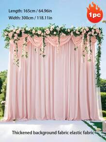1. A 3-Meter-Long And 1.5-Meter-Wide White And Pink Thin Fabric Background, With A Thin Fabric Background, Transparent Thin Fabric, Suitable For Stage Background, Outdoor Photography, Festival Parties, Wedding Parties, Home Decoration (Multiple Colors Available)/Not A Curtain