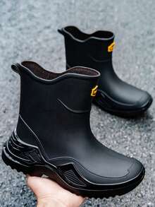 Fesd Ts 德国风格男士短款雨靴，防滑橡胶靴，适用于厨房工作、洗车、露营、钓鱼等户外活动、防水运动户外沙滩 TPR（热塑性橡胶）家用雨鞋、工作鞋，适合所有季节