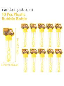 10Pcs Empty Engineering Vehicle Pattern Bubble Tubes(Bubble Liquid Is Not Included),Thick Plastic Party Bubble Stick , Reusable Bubble Soap Bottle,Engineering Vehicle Party Favors & Decorations,Construction Vehicle Party Supplies,Outdoor Party Decoration,Bubble Birthday Party Gift,Gender Reveal Party Decor,Birthday Decorations,Babyshower Supplies,Wedding Decor,Wedding Items,Bridal Shower Favors,Holiday Party Supplies