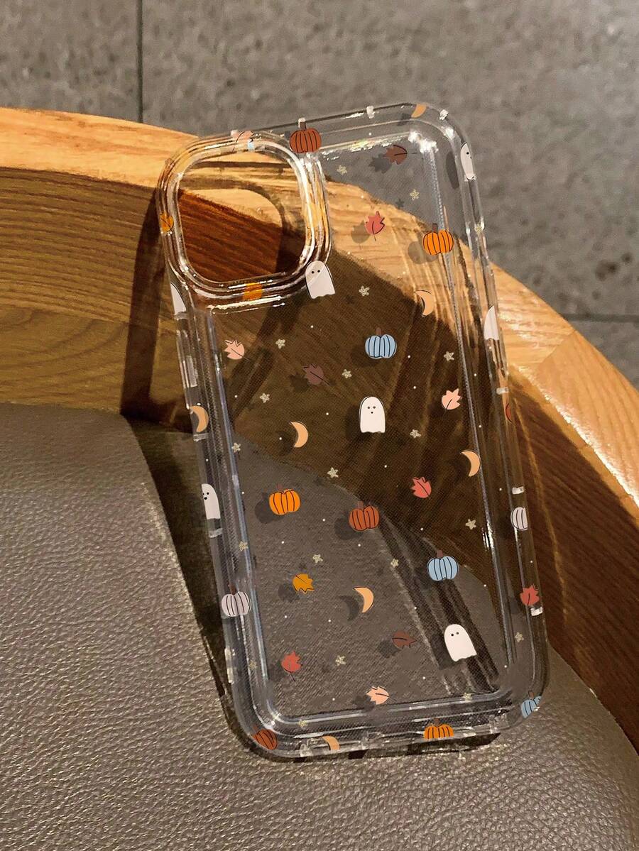 Funda transparente de Halloween con diseño de fantasma y calabaza compatible con iPhone 16/11/12/13/14/15/15pro/15 Plus/15 Promax/7plus/8plus/X/Xs Max/Xr/11pro/12pro/13pro/14pro/12mini/13mini/11promax/12promax/13promax/14promax/14plus/6/6s/6plus/7/8/16Pro/16plus/16promax/Se y compatible con Samsung Galaxy/A54/A14/A12/A13/A15/A32/A33/A24/A52S/S20/S21/S22/S23/S24/S23Plus/S24ultra/S25/A15/A33/A23