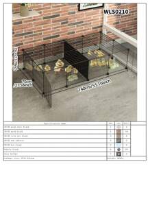 Large Size Cage, Home Use Breeding Pen, Chick Raising Enclosure, Rabbit Hutch With Anti-Escape Fence