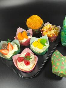 50 Stück/100 Stück Weihnachts-Themen Tulpen Cupcake Förmchen, fettdichte Backförmchen, geeignet für Weihnachten, Geburtstage und Feiertagspartys, unverzichtbar für Weihnachtsbäckerei! Weihnachten Weihnachtsdekoration Weihnachtspyjamas Weihnachtsgeschenke Weihnachtsdekoration