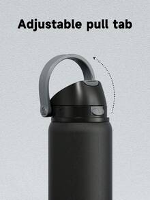 Meoky 32oz Vacuum Insulated Water Bottle with 2-in-1 Straw and Spout Lid, Insulated Cup, Keep Cold 24H, Leak-Proof, Fits in Car Cup Holder, Stainless Steel Tumbler for Sports, Travel, and School - 黑色 - 查看 5