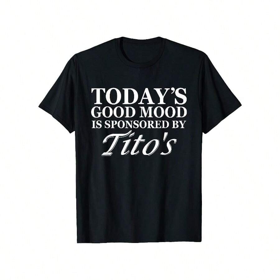 Tito's Apparel Men's T-Shirt - Casual Cotton, Geometric Print, Crew Neck, Short Sleeve - Perfect For Summer - 黑色 - 查看 1