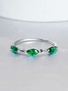 1 anel feminino de prata S925, estilo luxuoso, conjunto de anéis empilháveis e modernos, estilo influenciador moderno, adequado para várias ocasiões, presente para feriados como Natal, Ação de Graças, formatura, casais e melhores amigos