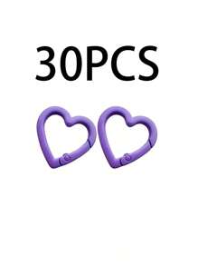 Metal Heart-Shaped Ring Buckle, Spring Clasp For Bag, Clothing Accessory - Multicolor - View 33