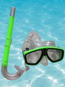 2 piezas Máscara de buceo antivaho aleatoria, Gafas de snorkel y buceo para adolescentes, Máscara de buceo impermeable de PC, Equipo de buceo subacuático
