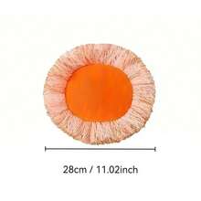 2pcs Orange Sunflower Shaped Mop Pads, Round Replacement Mop Pads, Cleaning Supplies For Home, Dorm, Office And Other Occasions, Cleaning Tools (Without Pole), Home Cleaning Supplies, Christmas Cleaning Supplies