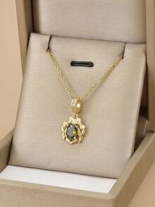 1 chiếc vòng cổ thép không gỉ đính đá Cubic Zirconia nhiều màu sắc thời trang dành cho nữ, Bạch Dương, Kim Ngưu, Song Tử, Cự Giải, Sư Tử, Xử Nữ, Thiên Bình, Bọ Cạp, Nhân Mã, Ma Kết, Bảo Bình, Song Ngư, Thích hợp cho tiệc tùng, đeo hàng ngày, phong cách Châu Âu & Mỹ, cá nhân hóa, hào phóng, đá Cubic Zirconia, trang sức cưới, quà tặng cho con gái, người thân, bạn bè, sinh nhật, ngày lễ tình nhân, quà tặng cho cặp đôi - Vàng - Xem 8