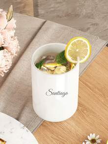 Individualisierter einfacher Kunststoff Reinigungsbecher in reinem Weiß, Zahnputzbecher, Wasserglas, Haushaltszahnputzbecher, Zahnbürstenhalter, tragbarer Reise-Zahnputzbecher für Paar, individualisierter Reinigungsbecher für Zuhause, Studentenwohnheim Reinigungsbecher, individualisierter Getränkebecher