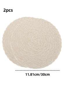 Round Woven Placemats 15 Inch Set Of 4 Bohemian Woven Washable Kitchen Table Placemats For Family Gatherings, Wedding Parties