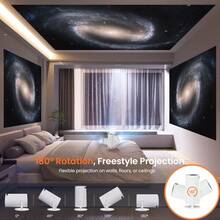 MAOHUTER Projector Smart Mini,Video Player, Professional Version Projector, Suitable For Travel, Camping, Conference, Home Theater And Office, Mobile Phone Projection,Small And Lightweight, Easy To Carry, 180° Rotation, Picture Correction, Picture Quality HD, With Audio - EU C Type Plug(220-240V) - View 4