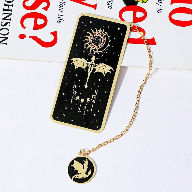 Marcapáginas de metal bronce con diseño de dragón de cuarta ala fantasía, decoración de marcapáginas, regalo de vuelta a clases para novio y amigos lectores, regalo del Día de San Valentín, cumpleaños, Acción de Gracias - Multicolor - Añade 15