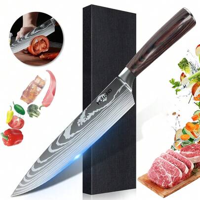 Professional Kitchen Chef Knife - Ultra Sharp Meat Cleaver And Vegetable Kitchen Knife, Chef Knife For Home And Kitchen, Home Cooking Gifts For Women And Men