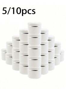 20/10/5个装面霜罐，可重复填充化妆品罐，20克/30克/50克/100克白色塑料罐，带圆顶盖，空面霜唇膏乳液收纳盒，适用于旅行和化妆品收纳及分装。 - 彩色 - 查看 12