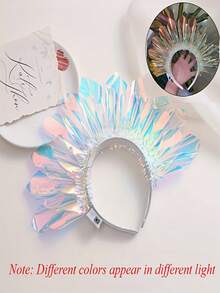 1pc LED Glowing Headband Decor Light - Luminous Holiday Headpiece, Halloween Gift, Birthday Decor, Wedding Decor, Halloween Party Flashing Crown Atmosphere Light, Suitable For Nightclub, Cosplay, Music Festival, Headband Light, New Year, Christmas, Party, Bar, Birthday And Wedding Neon Headband Atmosphere Light - Luminous Headband Light - View 8