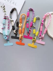 Nuevo accesorio de muñeca tejido a mano con conector de funda para teléfono, accesorio universal para funda de teléfono, colgante portátil antideslizante y antideslizante