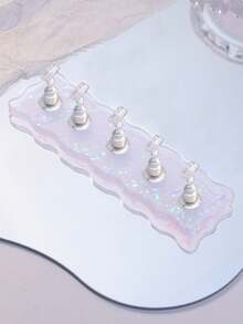 1 buc. Bază de exersare pentru unghii Aurora Fantasy Wave, suport pentru ojă cu sclipici în stil minimalist oceanic, instrument de afișare pentru unghii, culori disponibile în mai multe locuri, instrument de design unghii DIY la modă, potrivit ca și cadou pentru familie, prietenă, cea mai bună prietenă - Multicolor - Vizualizare 3