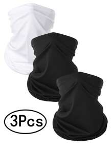 3 件套颈套面罩围巾，透气防晒防风，适用于滑雪钓鱼徒步骑行多用途颈套，男女通用，适用于工作、跑步运动出汗 - A - 查看 4