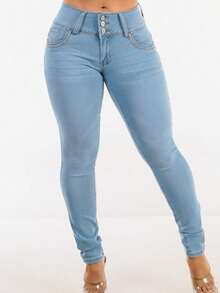 Butt Lift Low Rise Stretch Light Skinny Jeans - Nhiều màu - Xem 3
