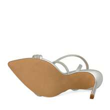 Royalz Metallic Mayla High Heel Sandal With Thin Strap And Silver Strap - 銀色 - 查看 4