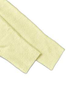 Women's Casual Elegant Solid Color Off-Shoulder Fit Bat Long Sleeve Regular Pullover Knitted Off The Shoulder Jumper Crop Tops Cute Sweater, Spring Summer Fall - Yellow - View 10