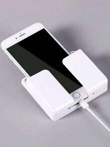 3/1pc Big Punch-Free Mobile Phone Holder Wall Mount Stand Remote Control Organizer Storage Box Charging Bedside Container Rack