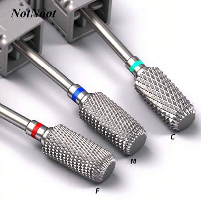 NotNoot NotNoot 1pc Nail Drill Bit Carbide Drill Bits For Nails Electric File 3/32 Inch Manicure Pedicure Cuticle Remover Tools For Acrylic Gel Fingernail Salon