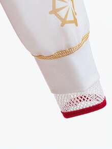 Zombier Flickdräkt Barn Nova Halloween Cosplay Cheerleader Mesh Topp Byxa Huva Jacka 3PC Uniform Outfits Barn Fancy Karneval Jul Födelsedagsfest Gåva - Vitt - Visa 7