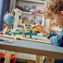 LEGO 城市紧急空中救护飞机儿童拼装玩具 - 角色扮演救援飞机模型，适合男孩和女孩，6 岁以上 - 积木英雄迷你人物 - 生日礼物 - 60465 - 60465 - 查看 7