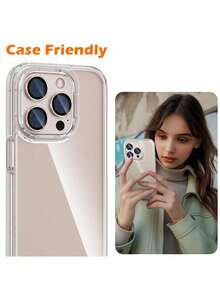 9片装相机镜头保护膜，兼容 15 Pro和15 Pro Max，9H钢化玻璃搭配超薄铝合金边框，超清晰，易于安装，防刮擦，适用于日常、办公、家庭使用。防水防震防摔防刮擦，保护手机摄像头。 - 9pcs - 查看 4